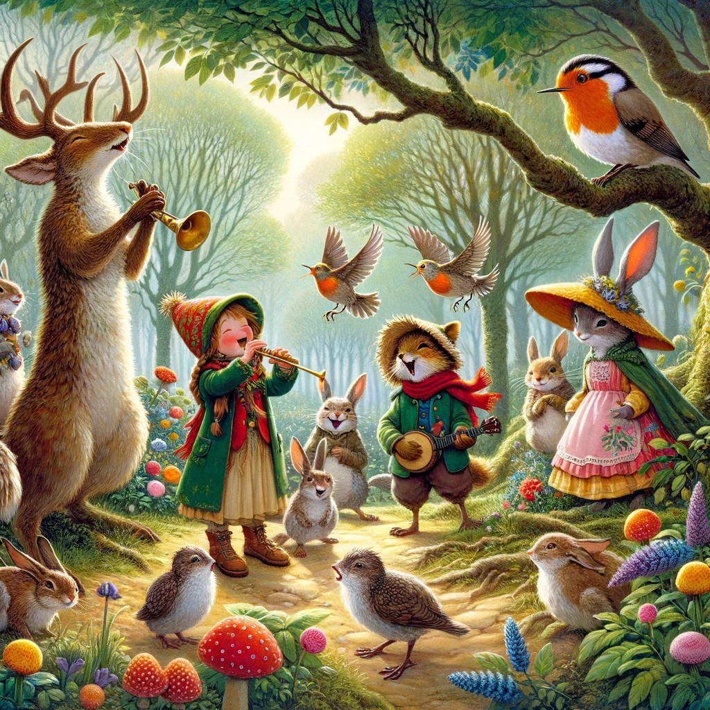 The Little Party by the Holly Tree