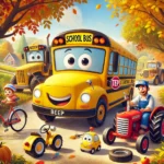 The school bus and the flat tire