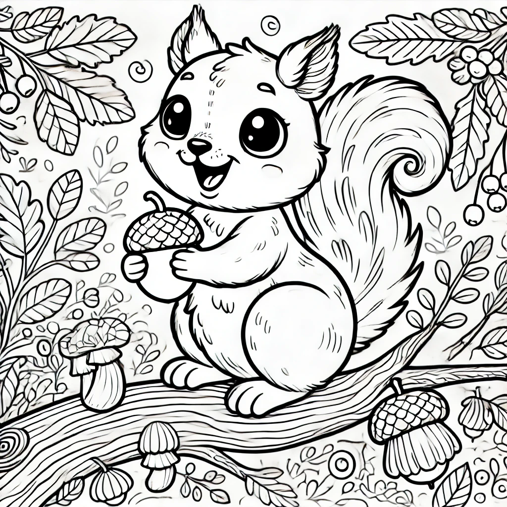 Coloring Pages with Forest Friends