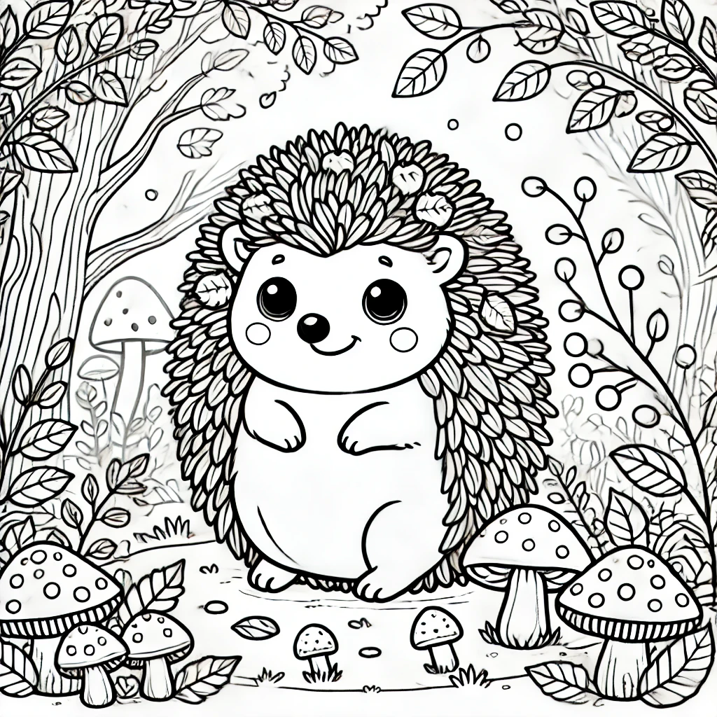 Coloring Pages with Forest Friends