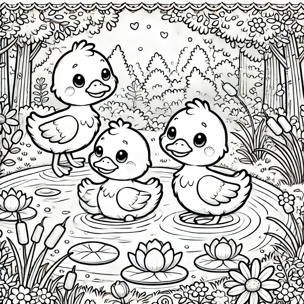 Coloring Pages with Forest Friends